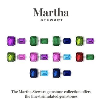 Martha Stewart 4 1/2 Carat Pink Sapphire and Amethyst Two Stone Ring In Sterling Silver