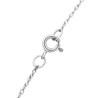 3 Carat Ruby and Diamond Fancy Necklace In 14 Karat White Gold, 18 Inches