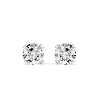 1 Carat Moissanite Stud Earrings In White Gold.  Fiery Amazing E-F Color, VVS Clarity Moissanite!  Very Popular!