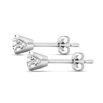 1 Carat Moissanite Stud Earrings In White Gold.  Fiery Amazing E-F Color, VVS Clarity Moissanite!  Very Popular!