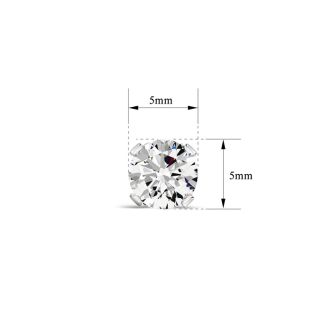 1 Carat Moissanite Stud Earrings In White Gold.  Fiery Amazing E-F Color, VVS Clarity Moissanite!  Very Popular!