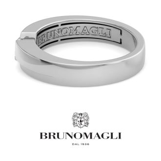 Bruno Magli Mens 1/4 Carat Round Shape Lab Grown Diamond Floating Solitaire Ring In Sterling Silver