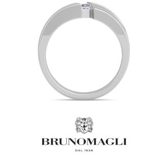 Bruno Magli Mens 1/4 Carat Princess Cut Lab Grown Diamond Floating Solitaire Ring In Sterling Silver