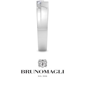Bruno Magli Mens 1/2 Carat Round Shape Lab Grown Diamond Floating Solitaire Ring In Sterling Silver