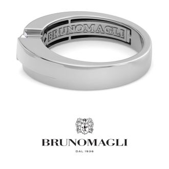 Bruno Magli Mens 1/2 Carat Princess Cut Lab Grown Diamond Floating Solitaire Ring In Sterling Silver