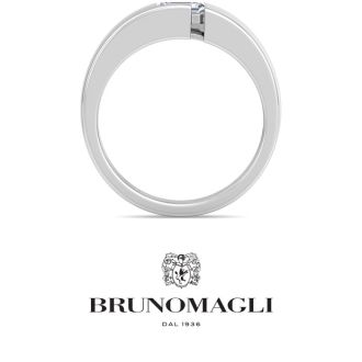 Bruno Magli Mens 3/4 Carat Emerald Cut Lab Grown Diamond Floating Solitaire Ring In Sterling Silver