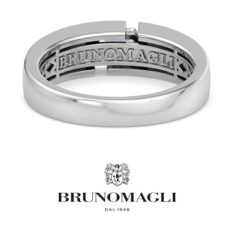 Bruno Magli Mens 3/4 Carat Emerald Cut Lab Grown Diamond Floating Solitaire Ring In Sterling Silver