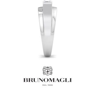 Bruno Magli Mens 1/3 Carat Round Shape Lab Grown Diamond Solitaire Ring In Sterling Silver