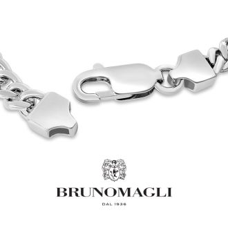 Bruno Magli Mens Pietro 1/2 Carat Lab Grown Diamond Bracelet In Sterling Silver, 8 Inches