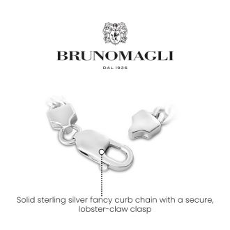 Bruno Magli Mens Daniele 1/3 Carat Lab Grown Diamond Bracelet In Sterling Silver, 8 Inches