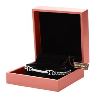 Bruno Magli Mens Daniele 1/3 Carat Lab Grown Diamond Bracelet In Sterling Silver, 8 Inches