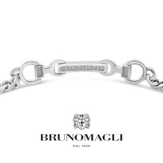 Bruno Magli Mens Filippo 1/4 Carat Lab Grown Diamond Bracelet In Sterling Silver, 8 Inches