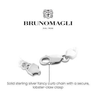 Bruno Magli Mens Domenico 1/2 Carat Lab Grown Diamond Bracelet In Sterling Silver, 8 Inches