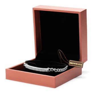 Bruno Magli Mens Giuseppe 1 1/2 Carat Lab Grown Diamond Bracelet In Sterling Silver, 8 Inches