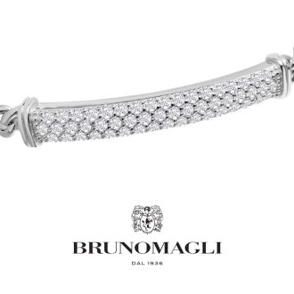 Bruno Magli Mens Giuseppe 1 1/2 Carat Lab Grown Diamond Bracelet In Sterling Silver, 8 Inches