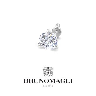 Bruno Magli Mens 1/2 Carat Lab Grown Diamond Martini Stud Earring In Sterling Silver