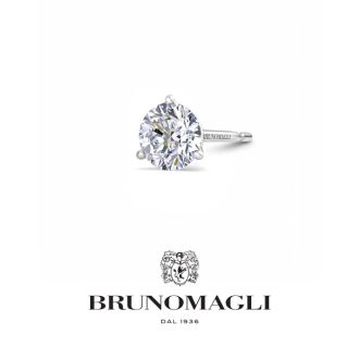 Bruno Magli Mens 3/4 Carat Lab Grown Diamond Martini Stud Earring In Sterling Silver