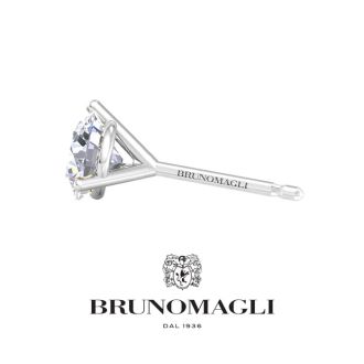 Bruno Magli Mens 1 Carat Lab Grown Diamond Martini Stud Earring In Sterling Silver