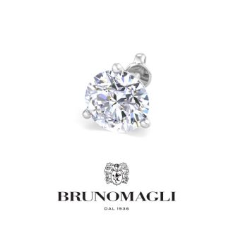 Bruno Magli Mens 1 1/2 Carat Lab Grown Diamond Martini Stud Earring In Sterling Silver