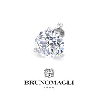 Bruno Magli Mens 2 Carat Lab Grown Diamond Martini Stud Earring In Sterling Silver