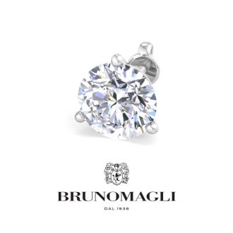 Bruno Magli Mens 3 Carat Lab Grown Diamond Martini Stud Earring In Sterling Silver