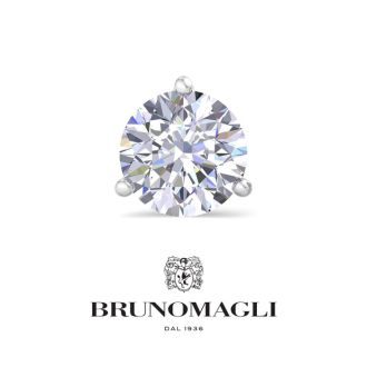 Bruno Magli Mens 4 Carat Lab Grown Diamond Martini Stud Earring In Sterling Silver