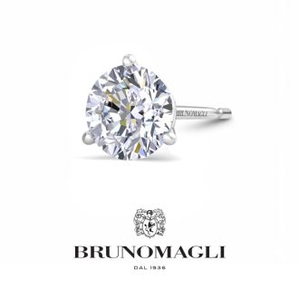 Bruno Magli Mens 5 Carat Lab Grown Diamond Martini Stud Earring In Sterling Silver