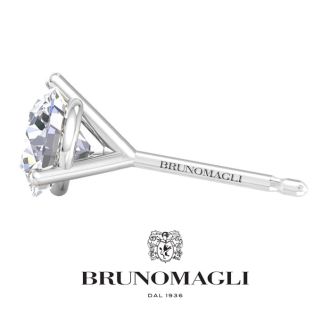 Bruno Magli Mens 5 Carat Lab Grown Diamond Martini Stud Earring In Sterling Silver