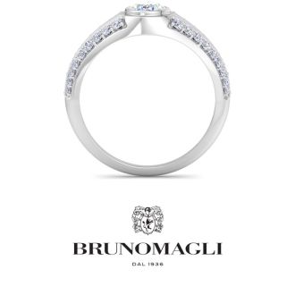 Bruno Magli Mens 1 1/2 Carat Oval Shape Lab Grown Diamond Ring In Sterling Silver