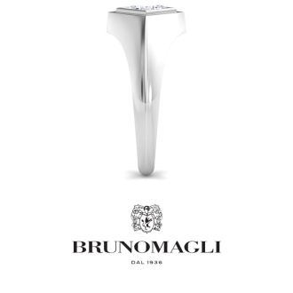 Bruno Magli Mens 1 Carat Princess Cut Lab Grown Diamond Solitaire Ring In Sterling Silver