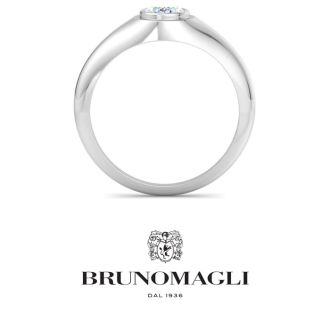 Bruno Magli Mens 1 Carat Oval Shape Lab Grown Diamond Solitaire Ring In Sterling Silver