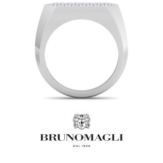 Bruno Magli Mens 1 Carat Lab Grown Diamond Cluster Ring In Sterling Silver