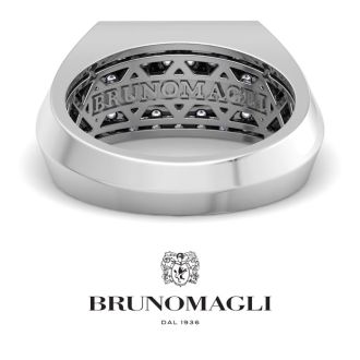 Bruno Magli Mens 1 Carat Lab Grown Diamond Cluster Ring In Sterling Silver