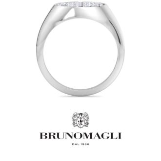 Bruno Magli Mens 1 Carat Round Lab Grown Diamond Cluster Ring In Sterling Silver