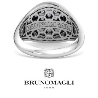 Bruno Magli Mens 1 Carat Round Lab Grown Diamond Cluster Ring In Sterling Silver