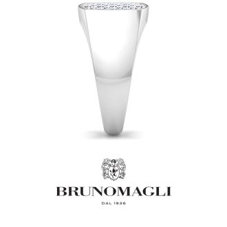 Bruno Magli Mens 1 Carat Cushion Lab Grown Diamond Cluster Ring In Sterling Silver