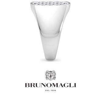 Bruno Magli Mens 2 Carat Cushion Lab Grown Diamond Cluster Ring In Sterling Silver