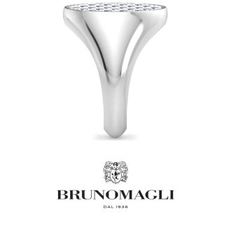 Bruno Magli Mens 2 Carat Oval Lab Grown Diamond Cluster Ring In Sterling Silver
