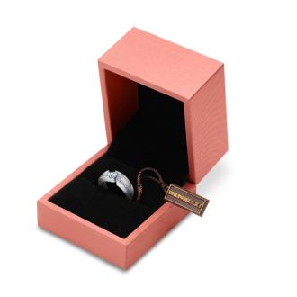 Bruno Magli Mens 1 Carat Round Shape Lab Grown Diamond Floating Ring In Sterling Silver