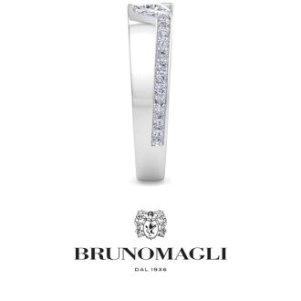 Bruno Magli Mens 1 Carat Round Shape Lab Grown Diamond Floating Ring In Sterling Silver