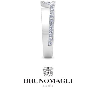 Bruno Magli Mens 1 Carat Oval Shape Lab Grown Diamond Floating Ring In Sterling Silver