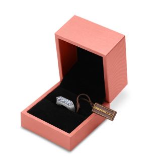 Bruno Magli Mens 2 Carat Round Shape Lab Grown Diamond Three Stone Ring In Sterling Silver