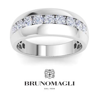 Bruno Magli Mens 1 Carat Classic Lab Grown Diamond Ring In Sterling Silver