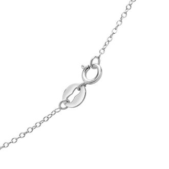 1/4 Carat Citrine Solitaire Necklace In White Gold With Free Chain