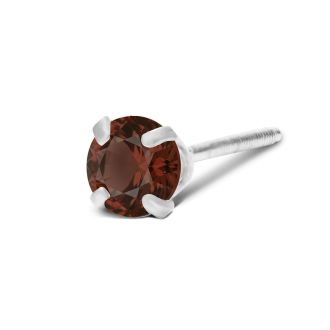 1/4 Carat Garnet Stud Earrings In White Gold