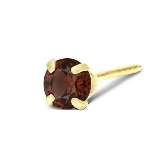 1/4 Carat Garnet Stud Earrings In Yellow Gold