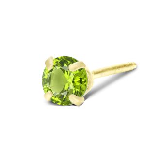 1/4 Carat Peridot Stud Earrings In Yellow Gold
