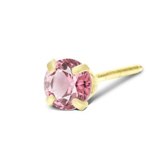 1/4 Carat Pink Topaz Stud Earrings In Yellow Gold
