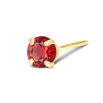 1/4 Carat Ruby Stud Earrings In Yellow Gold