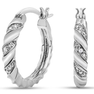 3 Pairs Of Diamond Hoop Earrings For An Amazing Price!
